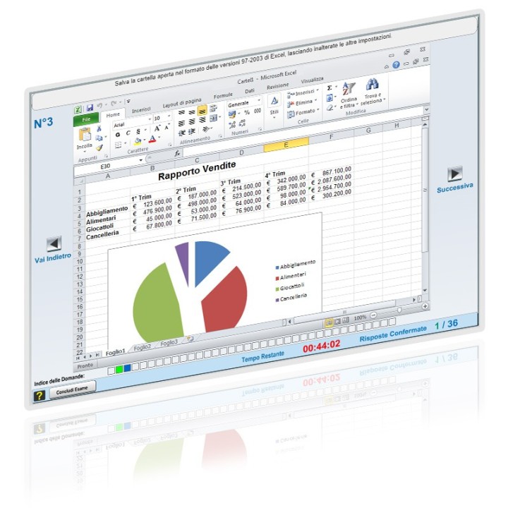 Simulazioni online esame ICDL  Modulo 4 Spreadsheets [Microsoft Excel 2010]
