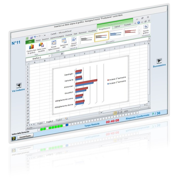 Simulazioni online esame ICDL  Modulo 4 Spreadsheets [Microsoft Excel 2010]